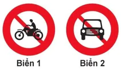 Biển nào dưới đây xe gắn máy được phép đi vào? Biển nào dưới đây xe gắn máy được phép đi vào?