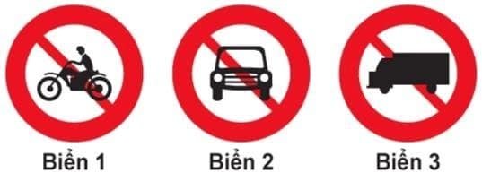 Khi gặp biển nào thì xe mô tô hai bánh được đi vào?
