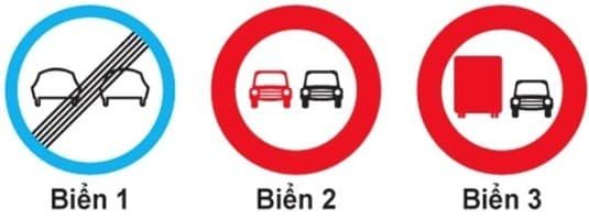 Biển nào cấm xe ô tô tải vượt?
