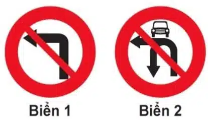 Biển nào cấm xe ô tô rẽ trái? Biển nào cấm xe ô tô rẽ trái?