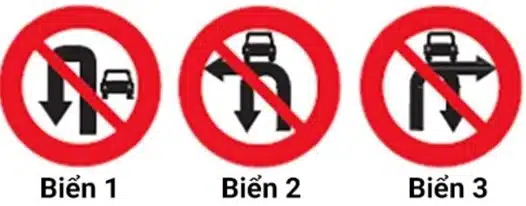 Biển nào dưới đây chỉ cấm xe ô tô quay đầu? Biển nào dưới đây chỉ cấm xe ô tô quay đầu?