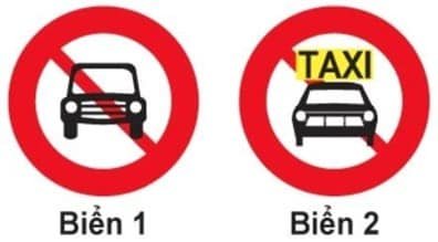 Biển nào cấm xe taxi mà không cấm các phương tiện khác?