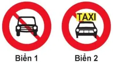 Biển nào cấm xe taxi mà không cấm các phương tiện khác? Biển nào cấm xe taxi mà không cấm các phương tiện khác?