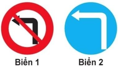Biển nào xe được phép quay đầu nhưng không được rẽ trái?