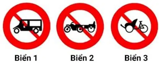 Gặp biển nào xe lam, xe xích lô máy được phép đi vào? Gặp biển nào xe lam, xe xích lô máy được phép đi vào?
