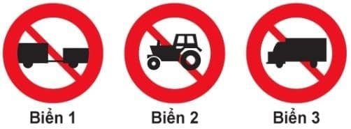 Biển nào cấm máy kéo?