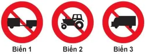 Biển nào cấm máy kéo? Biển nào cấm máy kéo?