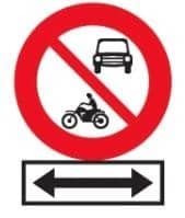 Biển này có hiệu lực đối với xe mô tô hai bánh, ba bánh chở hàng không?
