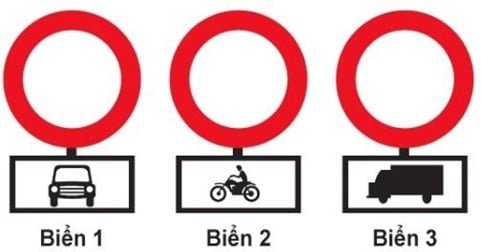 Biển nào xe mô tô hai bánh được đi vào?