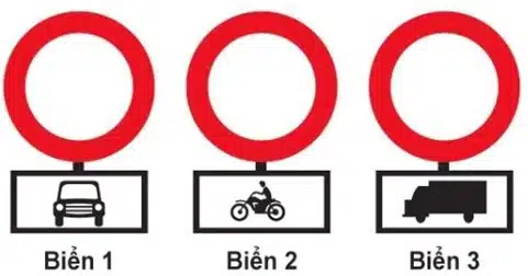 Biển nào xe mô tô hai bánh được đi vào? Biển nào xe mô tô hai bánh được đi vào?