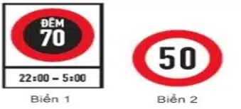 Biển nào là biển "Tốc độ tối đa cho phép về ban đêm"? Biển nào là biển "Tốc độ tối đa cho phép về ban đêm"?