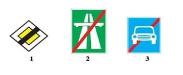 Trong các biển báo dưới đây biển nào báo hiệu "Kết thúc đường cao tốc"?