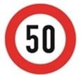 Số 50 ghi trên biển báo dưới đây có ý nghĩa như thế nào?