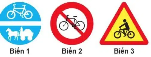 Biển nào báo hiệu "Đường dành cho xe thô sơ"? Biển nào báo hiệu "Đường dành cho xe thô sơ"?