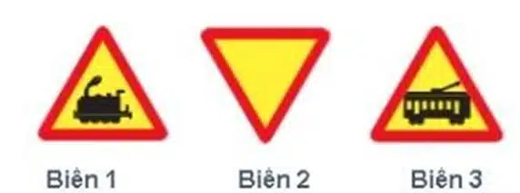 Biển nào báo hiệu sắp đến chỗ giao nhau giữa đường bộ và đường sắt? Biển nào báo hiệu sắp đến chỗ giao nhau giữa đường bộ và đường sắt?