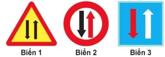 Biển nào báo hiệu phải giảm tốc độ, nhường đường cho xe cơ giới đi ngược chiều qua đường hẹp?
