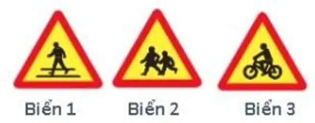 Biển nào dưới đây báo hiệu gần đến đoạn đường thường có trẻ em đi ngang qua? Biển nào dưới đây báo hiệu gần đến đoạn đường thường có trẻ em đi ngang qua?
