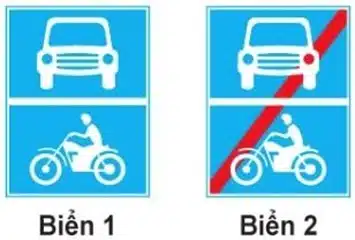 Khi gặp biển nào thì các phương tiện không được đi vào, trừ xe ô tô và xe mô tô? Khi gặp biển nào thì các phương tiện không được đi vào, trừ xe ô tô và xe mô tô?