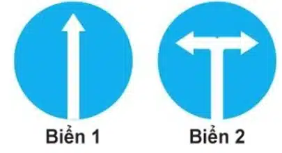 Biển nào (đặt trước ngã ba, ngã tư) cho phép xe được rẽ sang hướng khác? Biển nào (đặt trước ngã ba, ngã tư) cho phép xe được rẽ sang hướng khác?