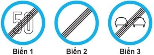 Biển nào dưới đây báo hiệu hết cấm vượt?