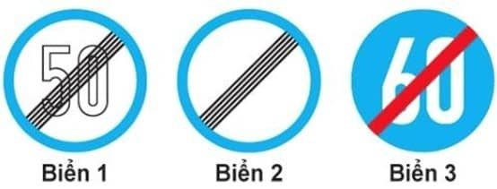Trong các biển dưới đây biển nào là biển "Hết mọi lệnh cấm"?