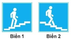 Biển nào chỉ dẫn cho người đi bộ sử dụng cầu vượt qua đường?