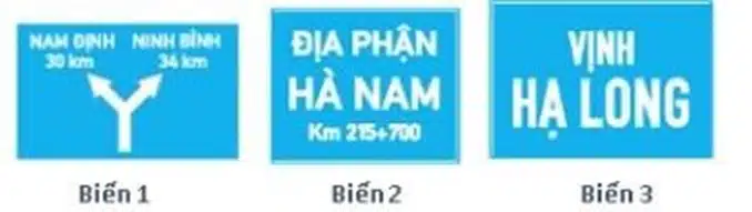 Biển nào dưới đây chỉ dẫn địa giới hành chính giữa các thành phố, tỉnh, huyện? Biển nào dưới đây chỉ dẫn địa giới hành chính giữa các thành phố, tỉnh, huyện?
