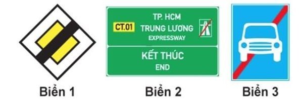Biển nào báo hiệu kết thúc đường cao tốc?