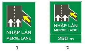 Biển nào chỉ dẫn nhập làn xe? Biển nào chỉ dẫn nhập làn xe?