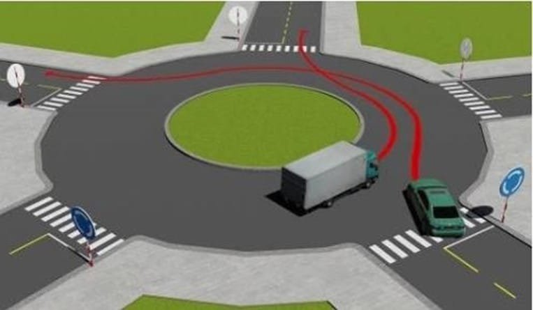 Bộ 600 Câu Hỏi Sát Hạch Lái Xe Cơ Giới Đường Bộ 36 Câu 491. Xe nào phải nhường đường trong trường hợp này?