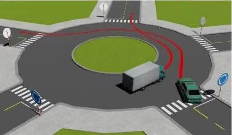 Bộ 600 Câu Hỏi Sát Hạch Lái Xe Cơ Giới Đường Bộ 37 Câu 491. Xe nào phải nhường đường trong trường hợp này?