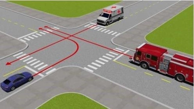 Bộ 600 Câu Hỏi Sát Hạch Lái Xe Cơ Giới Đường Bộ 39 Câu 494. Thứ tự các xe đi như thế nào là đúng quy tắc giao thông?