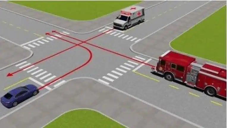 Bộ 600 Câu Hỏi Sát Hạch Lái Xe Cơ Giới Đường Bộ 40 Câu 494. Thứ tự các xe đi như thế nào là đúng quy tắc giao thông?