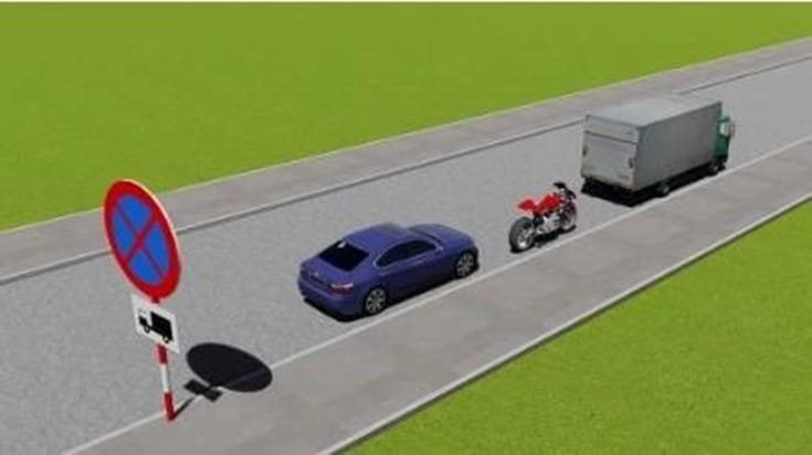 Bộ 600 Câu Hỏi Sát Hạch Lái Xe Cơ Giới Đường Bộ 50 Câu 505. Trong trường hợp này xe nào đỗ vi phạm quy tắc giao thông?