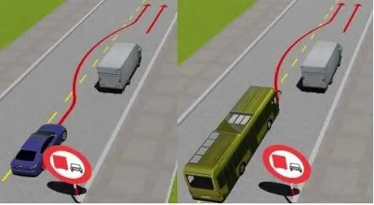 Bộ 600 Câu Hỏi Sát Hạch Lái Xe Cơ Giới Đường Bộ Năm 2025 148 Câu 513. Xe nào vượt đúng quy tắc giao thông?
